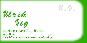 ulrik vig business card